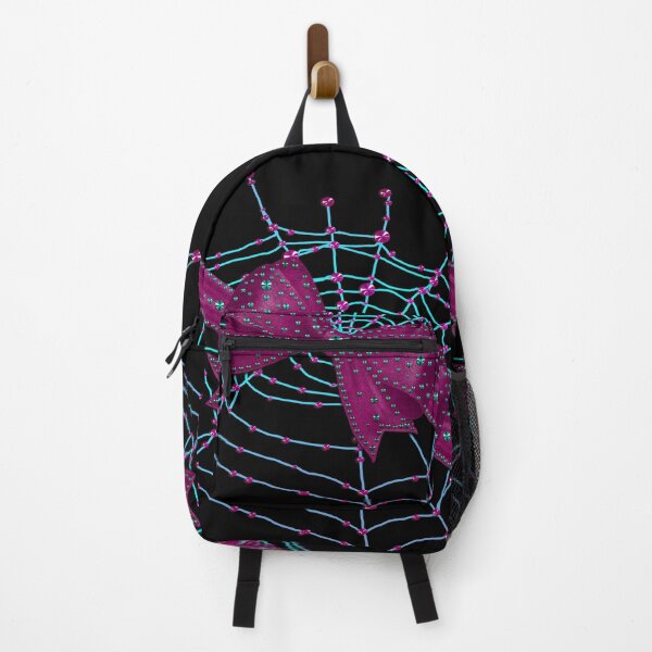 Item preview, Pastelgoth Pink Halloween Bow Spider Web Turquoise Gothic designed and sold by GlamourChick.