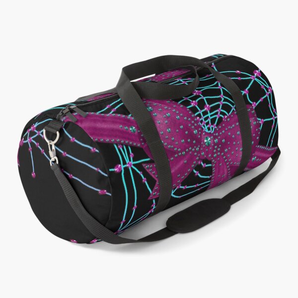 Item preview, Pastelgoth Pink Halloween Bow Spider Web Turquoise Gothic designed and sold by GlamourChick.