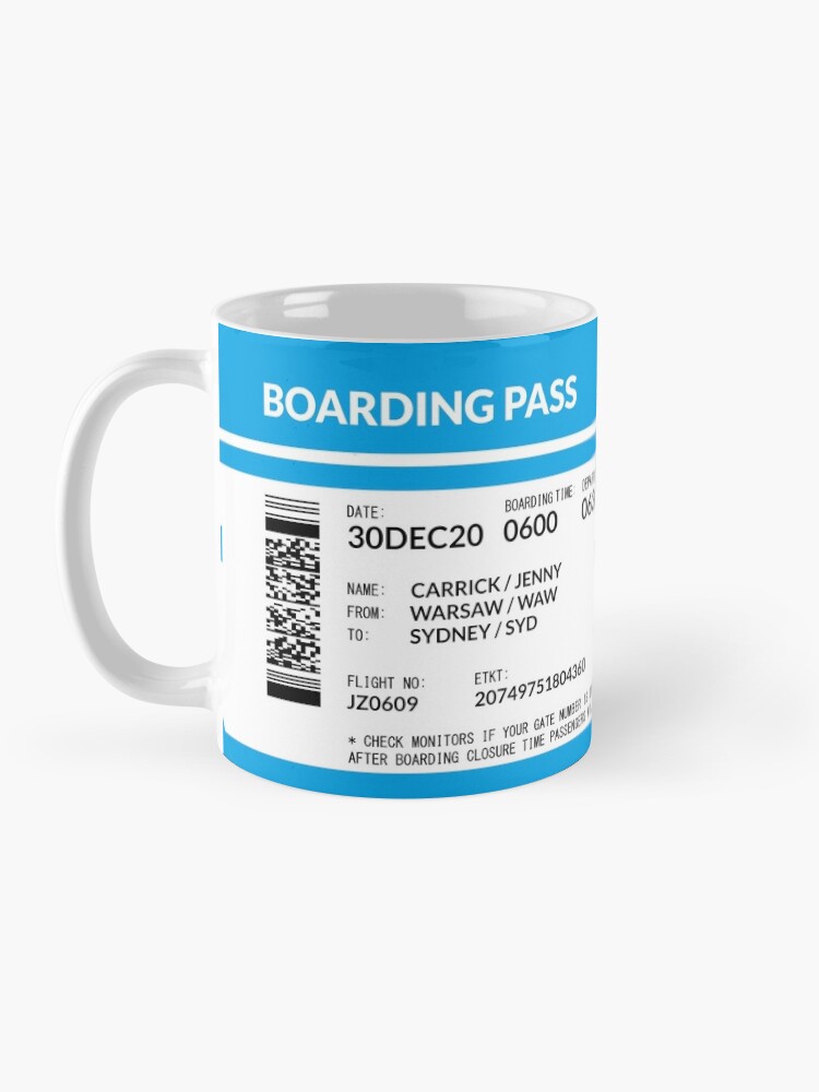 Alternate view of Boarding Pass RJC Mug
