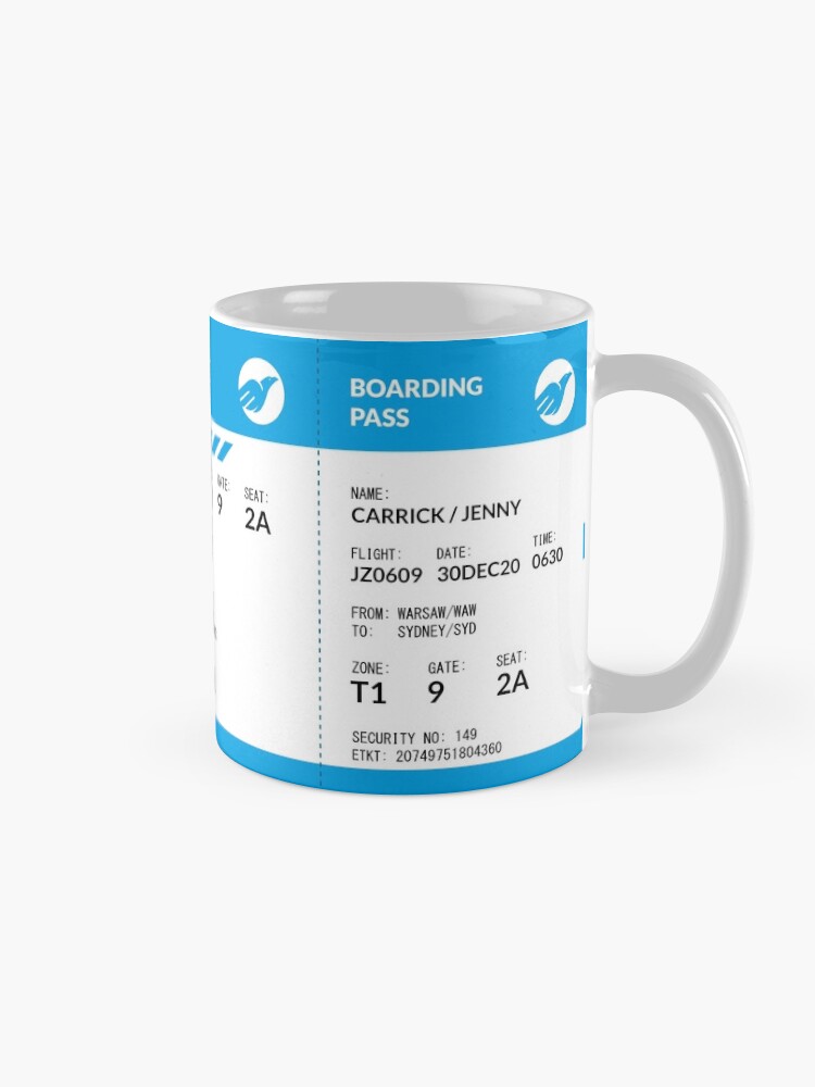Alternate view of Boarding Pass RJC Mug