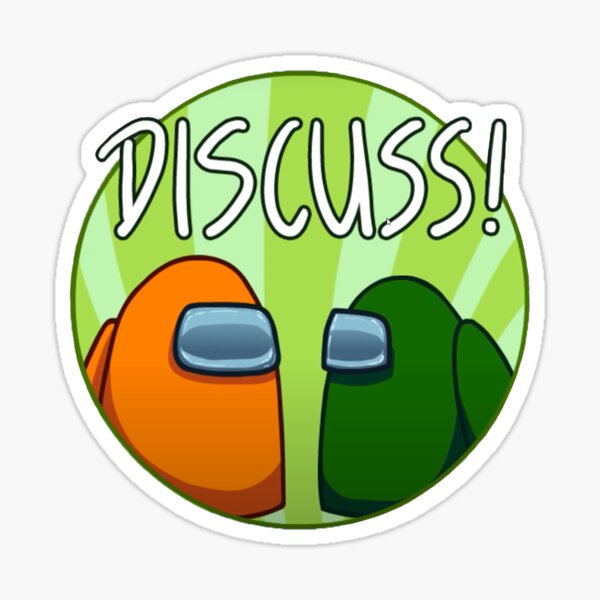 Among Us Discuss Stickers | Redbubble