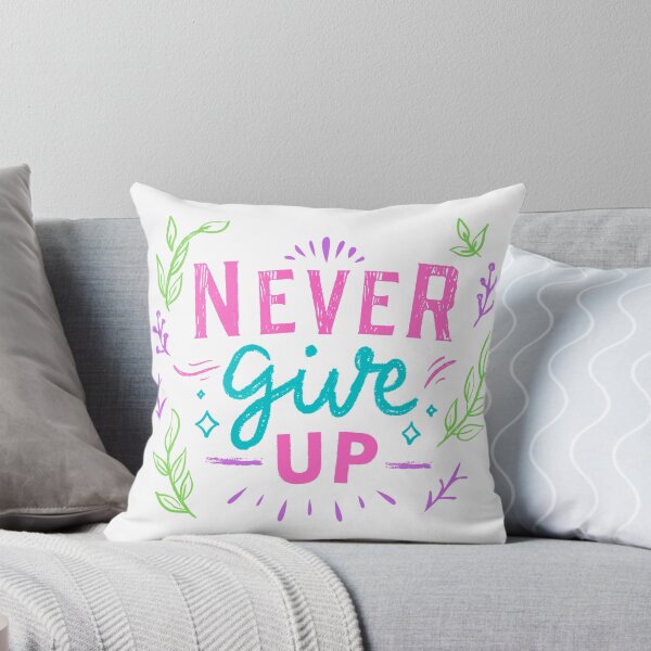 Item preview, Never give up - Motivational Quote designed and sold by BitsndPieces.