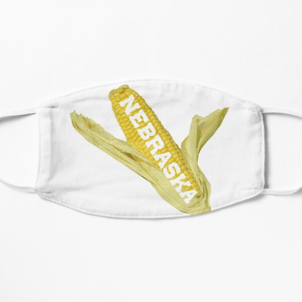 Nebraska corn pop art with Nebraska text - NE sticker - NE decal - Nebraska corn pop art with Nebraska text - NE sticker - NE decal - Nebraska gift gift Flat Mask