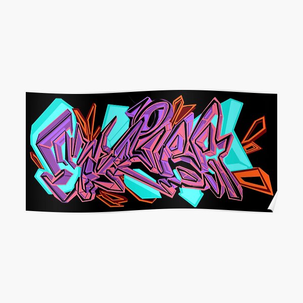 3d Graffiti Posters Redbubble