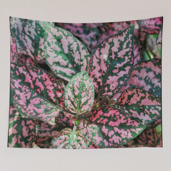 Item preview, Pink and Green Tropical leaves, modern floral pattern art  designed and sold by milkasweet.