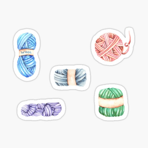 Colorful Yarn Stickers Pack Sticker