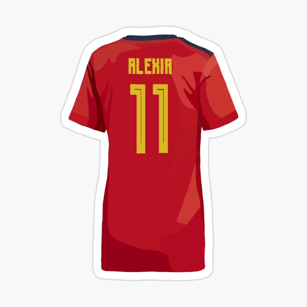 Alexia Putellas Spain jersey Sticker by uswntandraws Redbubble