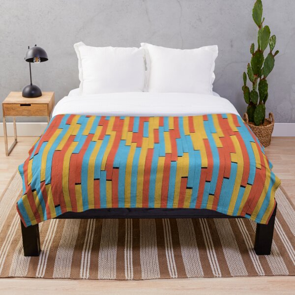 Paper Stripes - Color variation 1 Throw Blanket