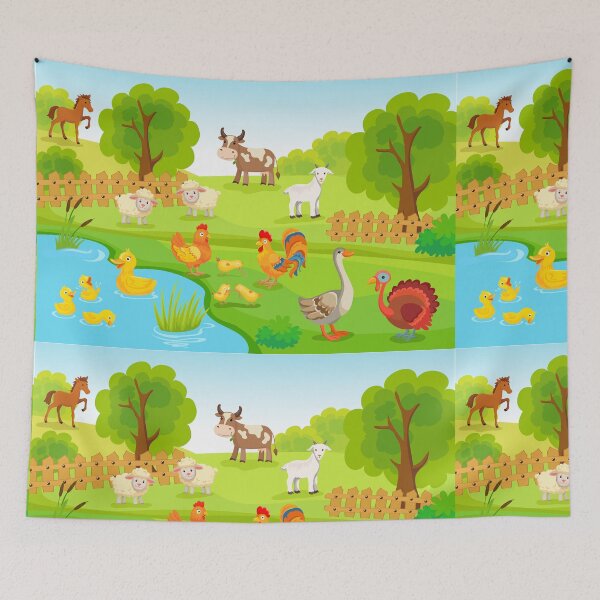 Item preview, Farm Animals Pattern - Horse, Goat, Duck, Others designed and sold by RheanaDesigns.
