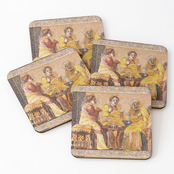 Item preview, ANTIQUE ROMAN MOSAICS ,GREEK COMEDY THEATER SCENE,THREE WOMEN WITH MASKS  designed and sold by BulganLumini.