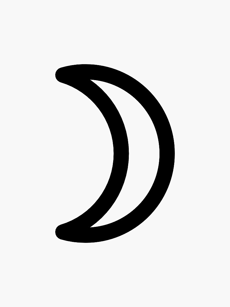 Simple Crescent Moon Sticker