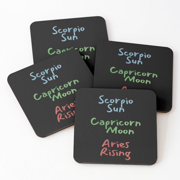 Item preview, Scorpio Sun Capricorn Moon Aries Rising Text designed and sold by leomooncreates.