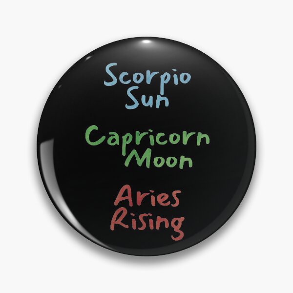 Item preview, Scorpio Sun Capricorn Moon Aries Rising Text designed and sold by leomooncreates.