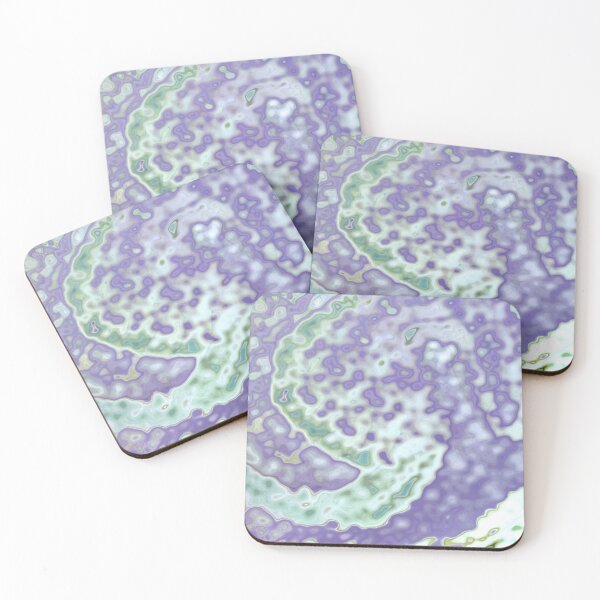 Item preview, Abstract sage and violet ink digital splatter designed and sold by VWDigitalPaint.