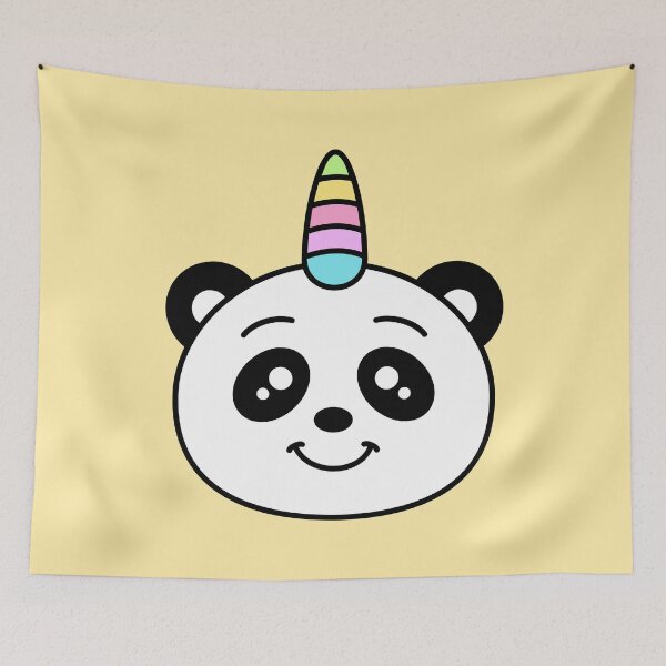 Item preview,  Funny kawaii pandacorn smiling.  designed and sold by TashaVector.