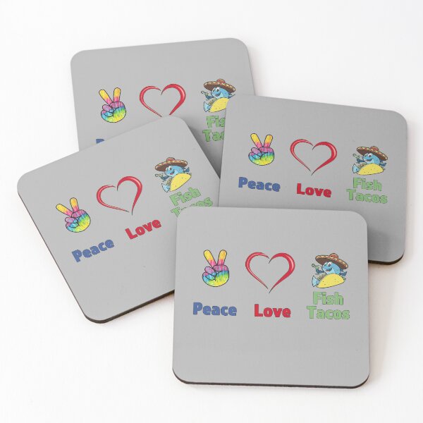 Item preview, Peace Love & Fish Tacos - Funny Gift - Multi Color Design designed and sold by Richard529.