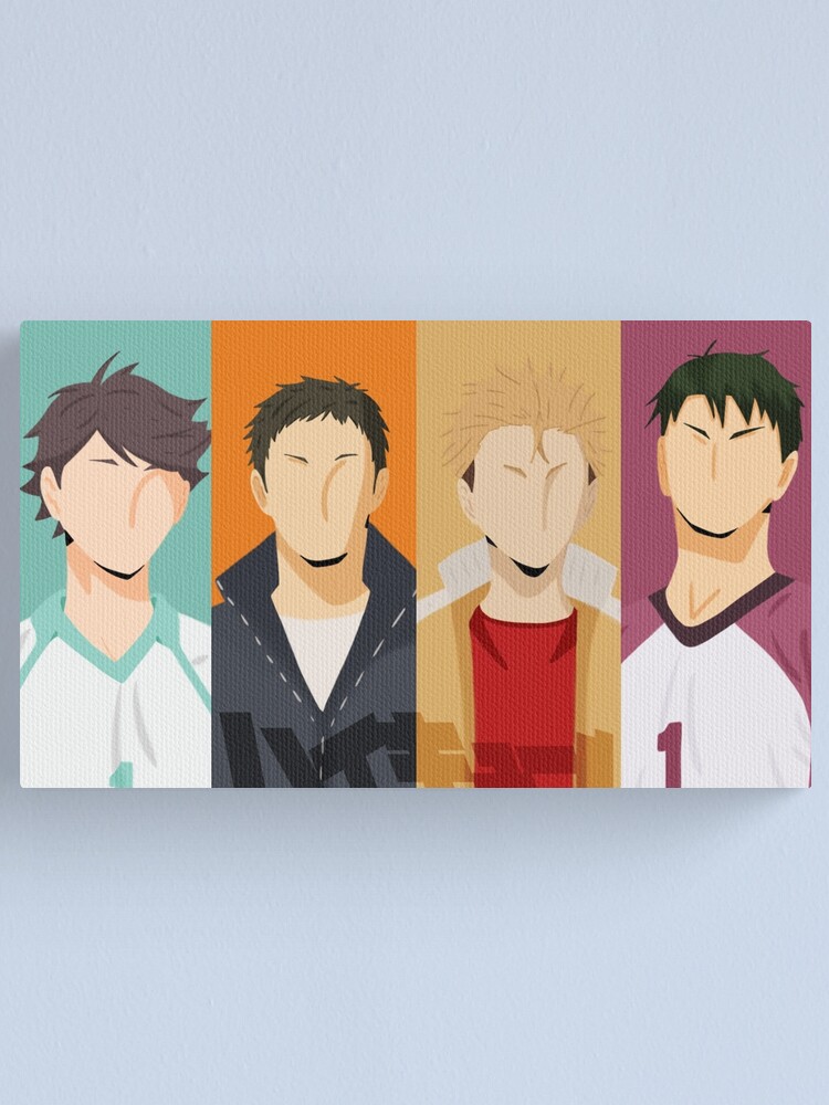 "Haikyuu!! Minimalist Captains Print (Set 1)" Canvas Print by