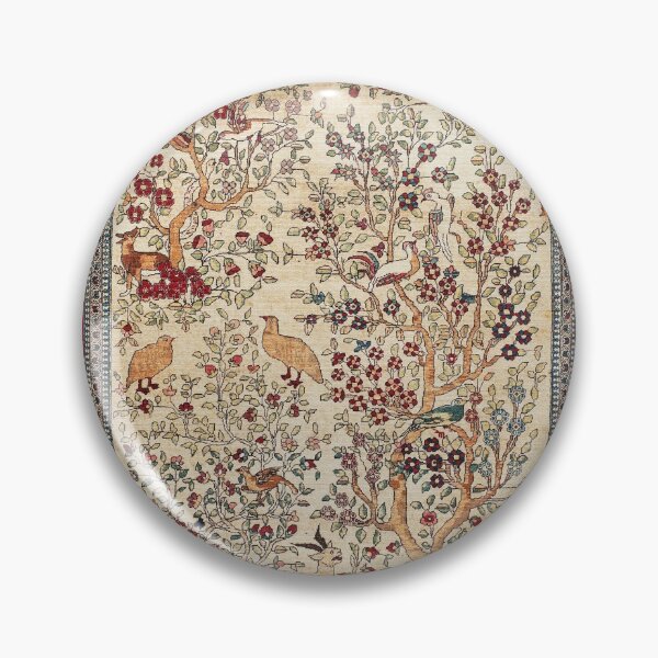 Item preview, Vintage Esfahan Persian Animal Rug Print designed and sold by Vicky Brago-Mitchell®.