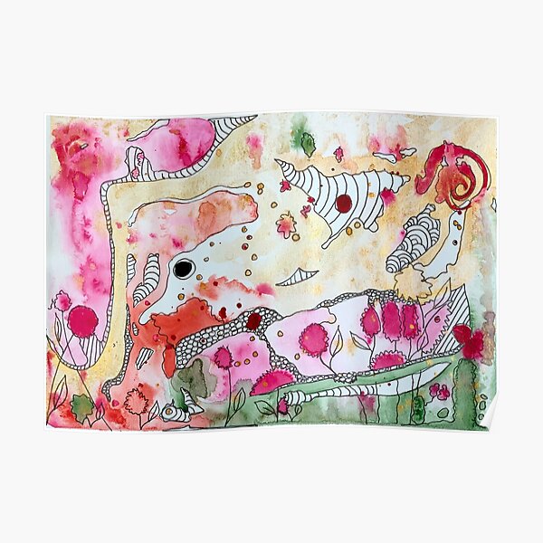Magical Garden Doodle Poster