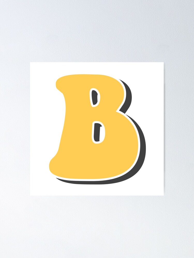 "Yellow Letter B" Poster By Slvx | Redbubble