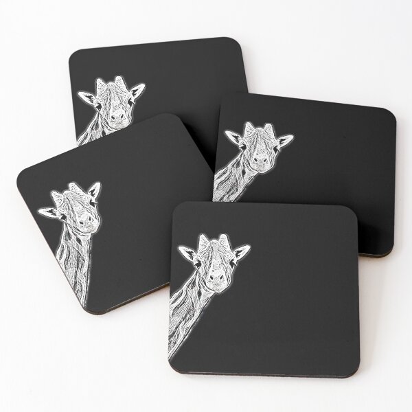 Item preview, Drawing Giraffe Black And White Lookig From The Side I Love Giraffes designed and sold by Paulina Vanlife.