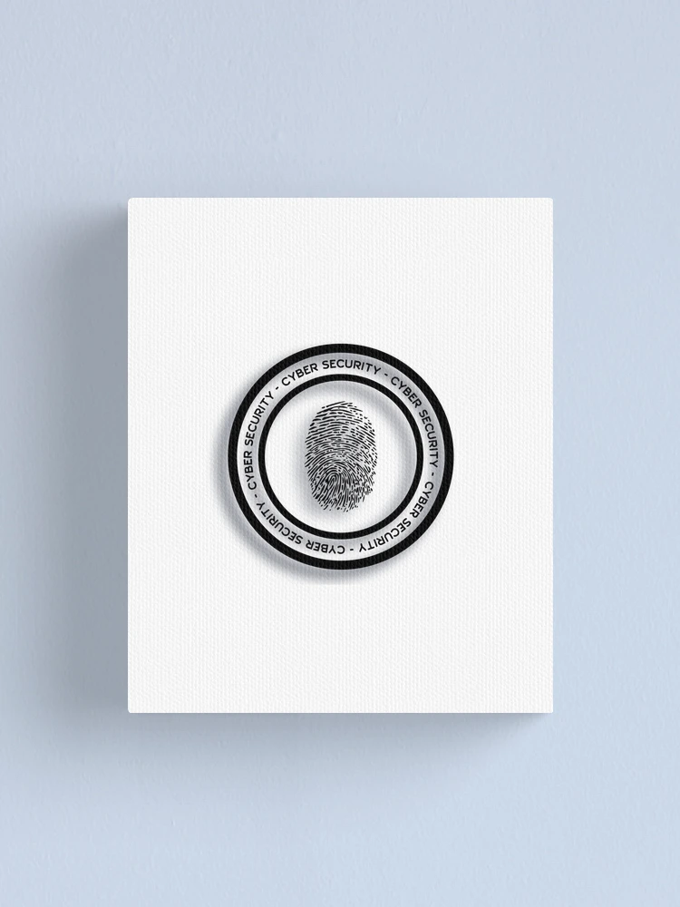 Imagen 1 de 3, Lienzo con la obra Cyber Security Fingerprint Computer Hacking Protect Simple, diseñada y vendida por InitialModel.
