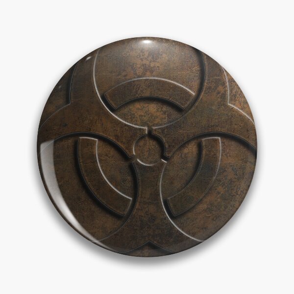 Item preview, Biohazard Symbol Stone Texture Repost designed and sold by The Learning Curve Photography.