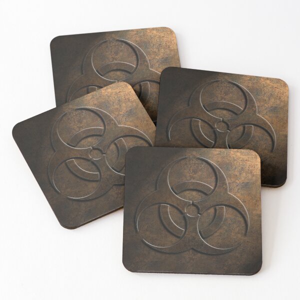 Item preview, Biohazard Symbol Stone Texture Repost designed and sold by The Learning Curve Photography.