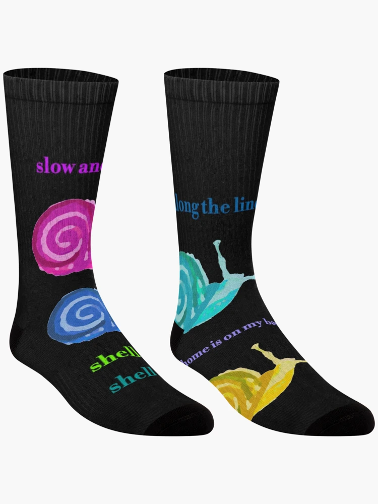 Thumbnail 3 of 5, Socks, Cute Colourful Snails Sticker Pack designed and sold by DesignsofNote.