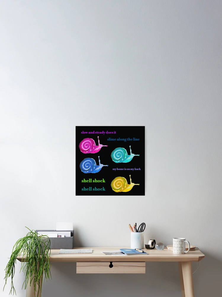 Thumbnail 2 of 3, Poster, Cute Colourful Snails Sticker Pack designed and sold by DesignsofNote.