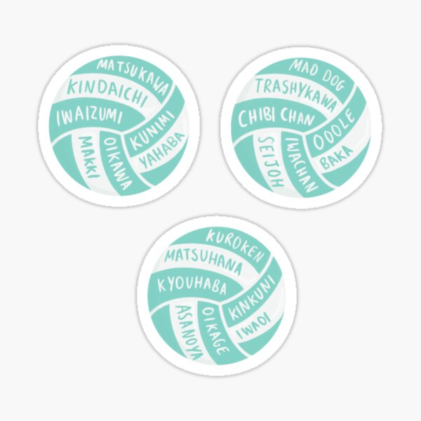Seijoh Team Names Ships and Popular quotes On Volleyball Sticker