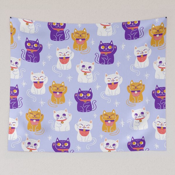 Item preview, Lucky Kitty Cats Maneki-Neko Waving Beckoning Cat designed and sold by Van Huynh.