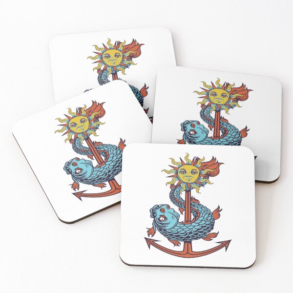 Item preview, Colorful Sunshine Anchor with Fish designed and sold by Sinfamous.