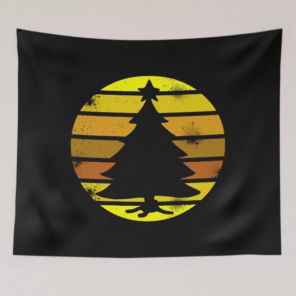 Item preview, Retro Style T Shirt Silhouette Vintage Christmas Tree1 designed and sold by Bendthetrend.