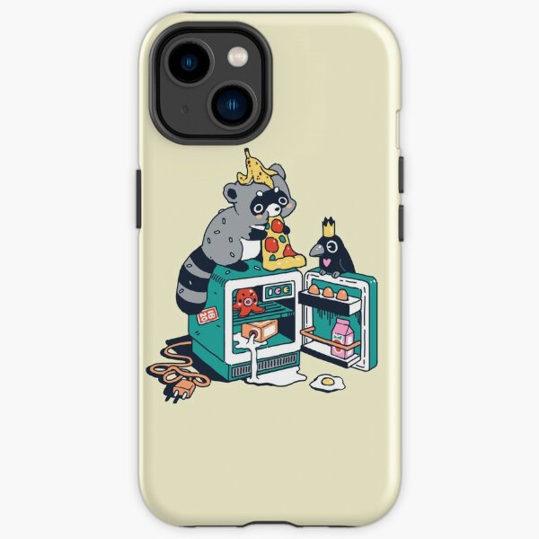 Raccoon and leftovers iPhone Tough Case