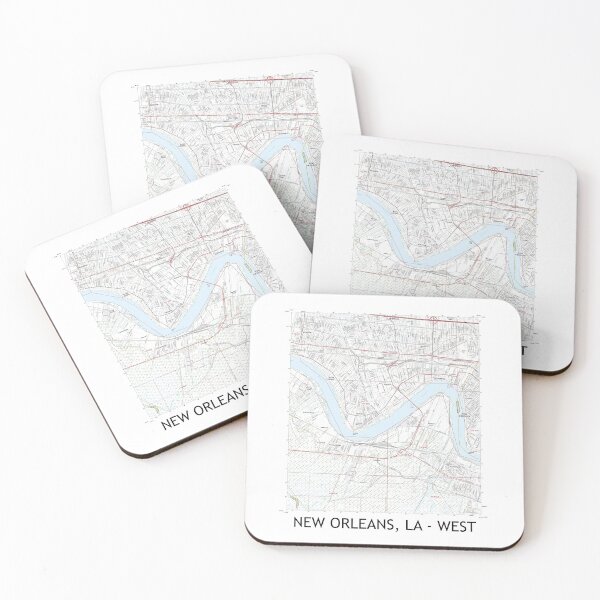 Item preview, NEW ORLEANS, LA - WEST Topographical Map Clean designed and sold by PGHPhotoCo.