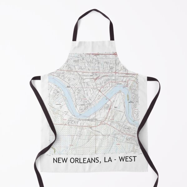 Item preview, NEW ORLEANS, LA - WEST Topographical Map Clean designed and sold by PGHPhotoCo.