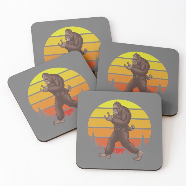 Item preview, Funny Bigfoot Rock and Roll Vintage Sunset for Sasquatch Believers designed and sold by ThundalyLife.