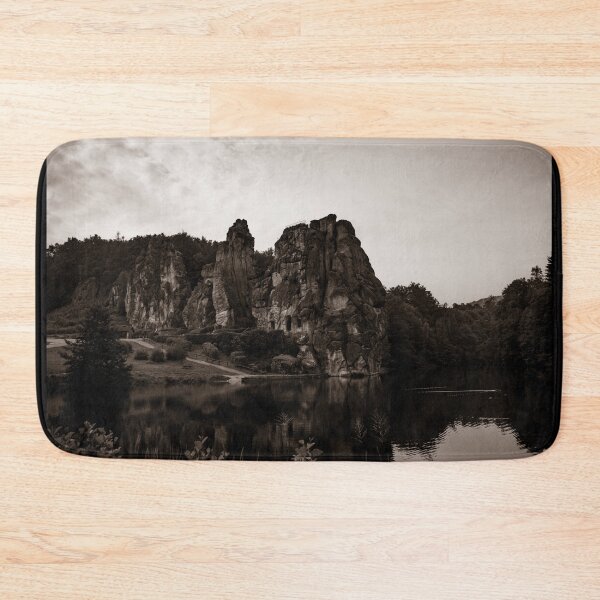 Item preview, Monochrome picture of Externsteine at Teutoburg forest designed and sold by sword-snobby.