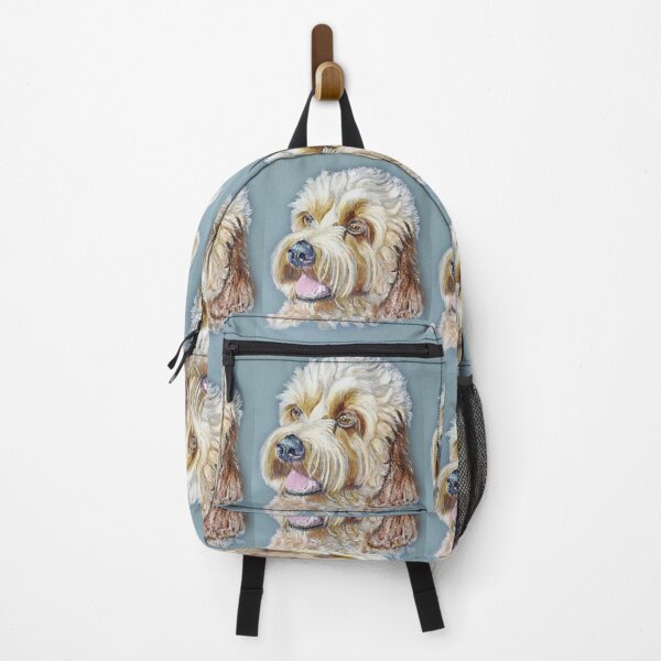 Item preview, Cavapoo dog art on duck egg background designed and sold by Jennifer Morcom.