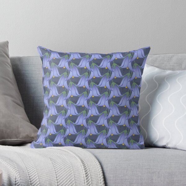 Purple Flower Pattern Throw Pillow