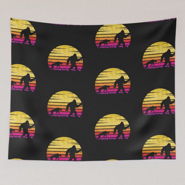 Item preview, Sasquatch and Cheetah Vintage Sunset designed and sold by ThundalyLife.