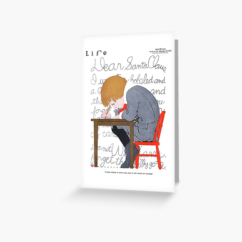 Vintage Life Magazine Christmas Cover (1912) Greeting Card