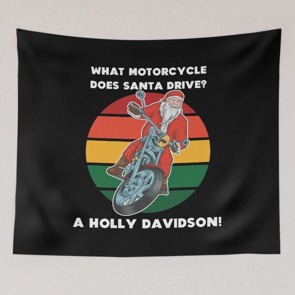 Item preview, Santa Motorcycle Holly Davidson Joke Christmas Gift designed and sold by Sunny Collections.