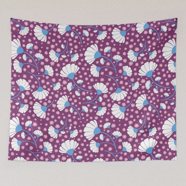 Item preview, White Wildflowers Pattern designed and sold by Aysel's Designs.