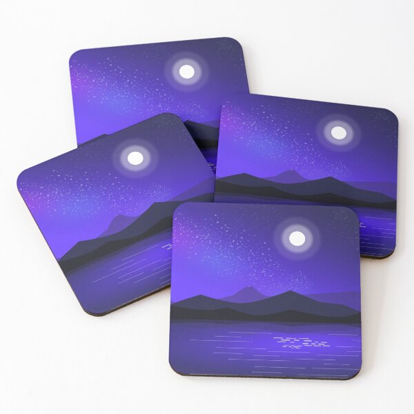 Item preview, Vector moonlit landscape designed and sold by ImAcatGuy.