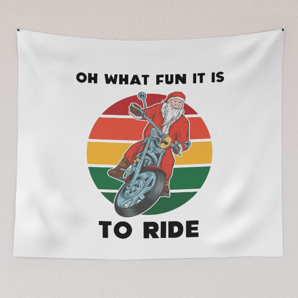 Item preview, Santa Motorcycle Oh What Fun It Is To Ride designed and sold by Sunny Collections.