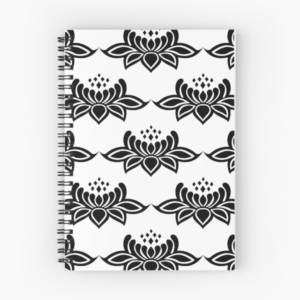 Item preview, Black and white lotus flower designed and sold by Katine-Art.
