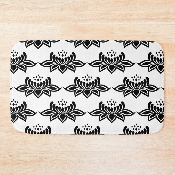 Item preview, Black and white lotus flower designed and sold by Katine-Art.