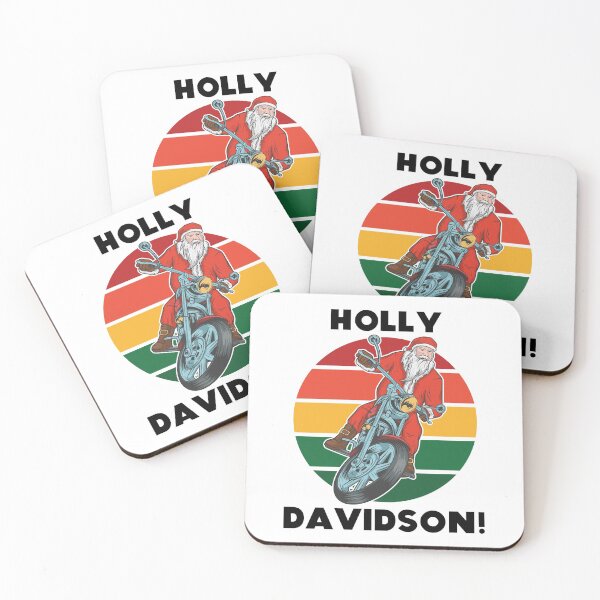 Item preview, Santa Motorcycle Holly Davidson Pun designed and sold by Sunny Collections.